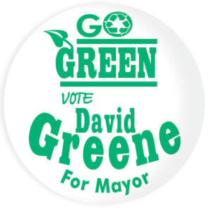 Recycled Campaign Lapel Stickers (3" Circle)