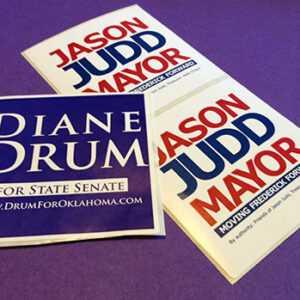 Campaign Lapel Stickers (3" x 3" Square)
