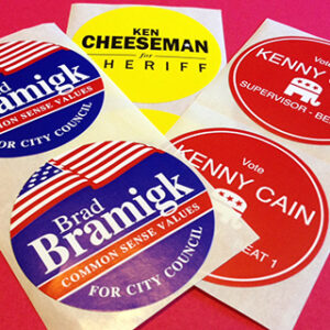 Political Lapel Stickers (2.5" Circle)